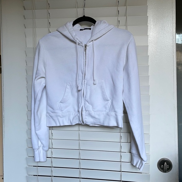 Brandy Melville Tops - Brandy Melville Cropped zip up hoodie